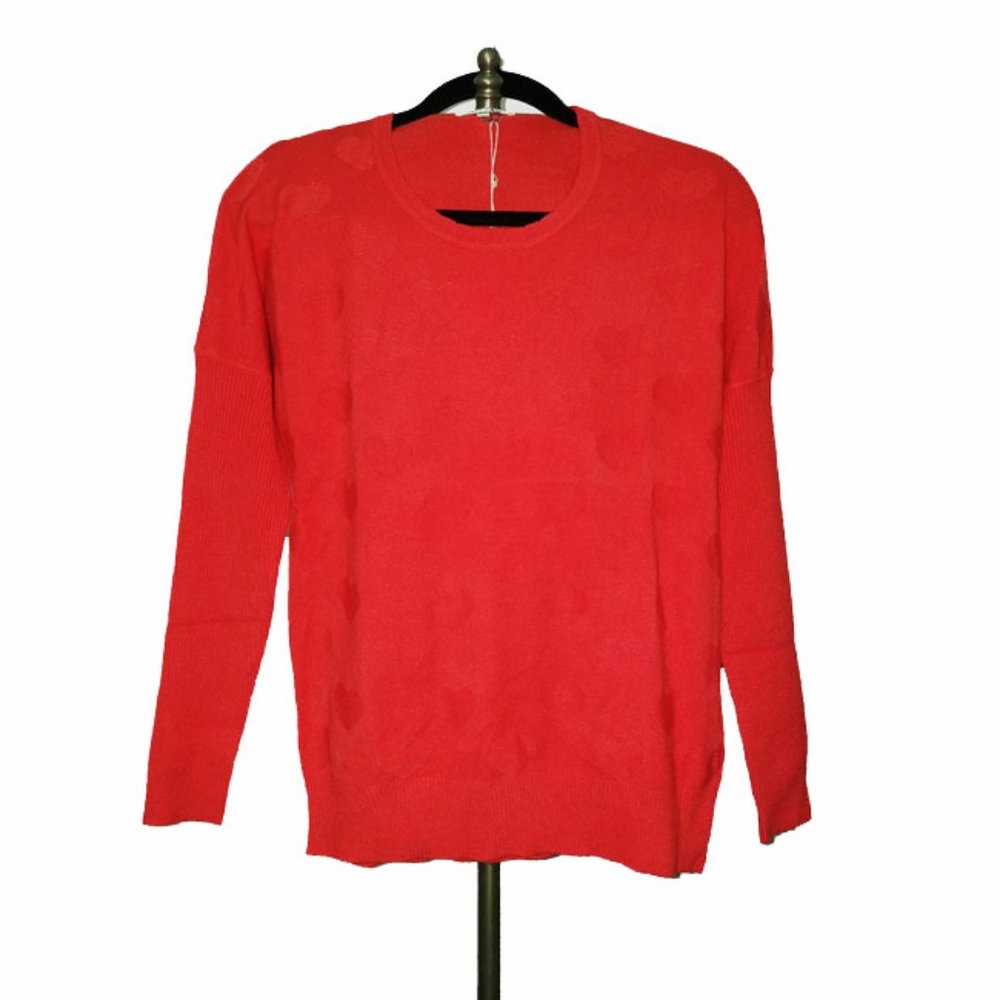 NWT Cotton Blend Stretchy Knit Sweater Top M/L